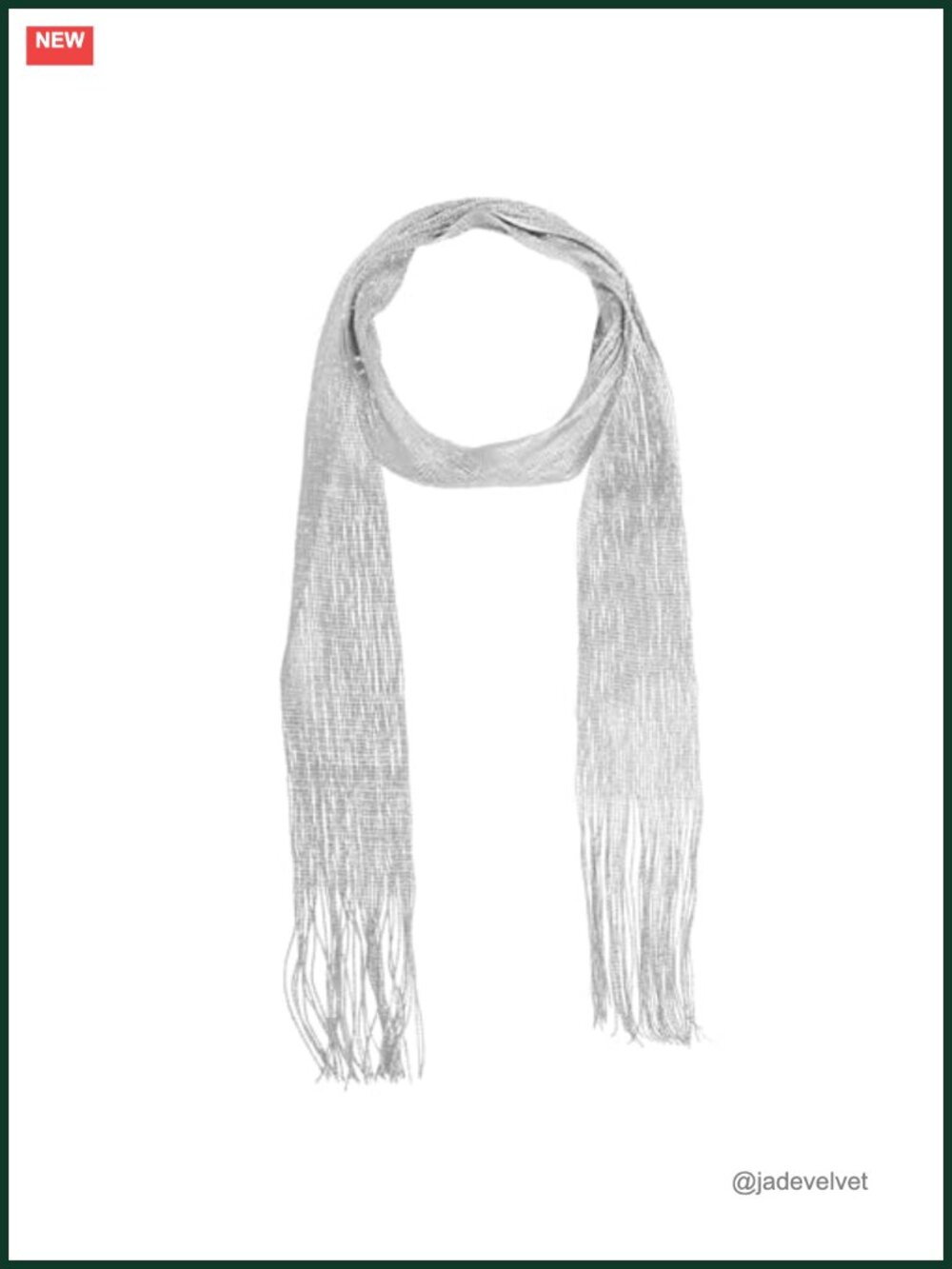 Long Skinny Women's Scarf with Fringe, Sparkly Shimmer, Versatile for Proms &